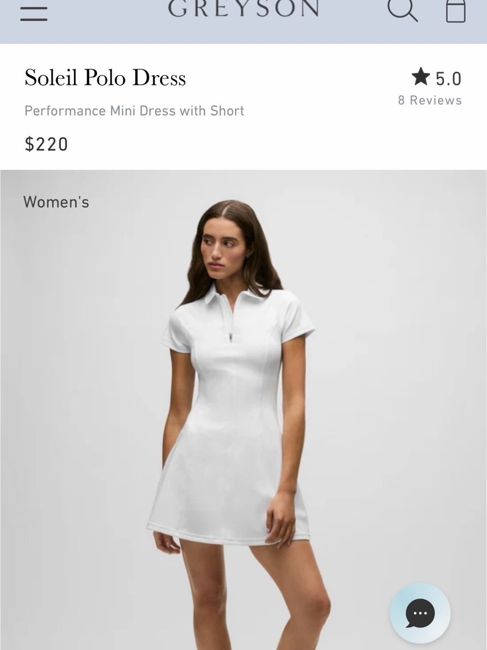 Greyson Soleil Polo Mini Dress — White